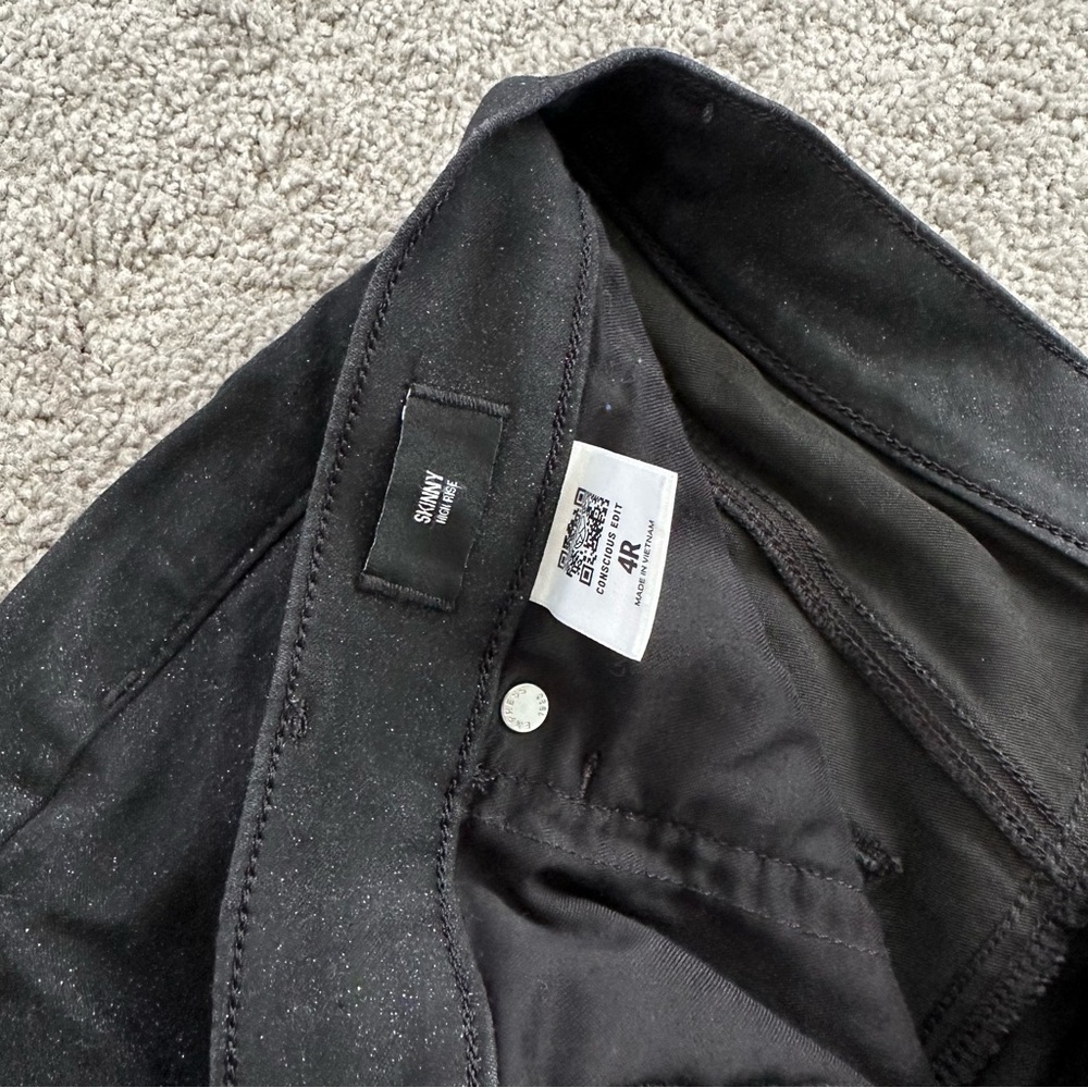 Express Black Shimmer Skinny Jeans - Picture 4 of 4